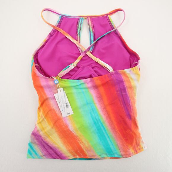 Bleu Rod Beattie Splash Out Tankini Top High Neck Keyhole Multicolor Size 8 NWT - Picture 11 of 11
